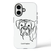 Whimsical Boxer: Bewerkbare tekstregel Art Phone C