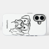 Whimsical Boxer: Bewerkbare tekstregel Art Phone C Case-Mate iPhone Case (Achterkant (horizontaal))