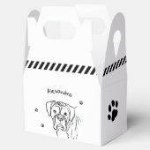 Whimsical Boxer: bewerkbare tekstregel Bedankdoosjes (Geopend)