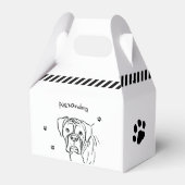 Whimsical Boxer: bewerkbare tekstregel Bedankdoosjes (Voorkant Zijde)