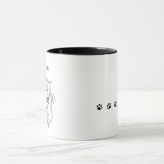 Whimsical Boxer: bewerkbare tekstregel Mok (Midden)