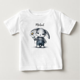 Whimsical Boy Bunny met naam