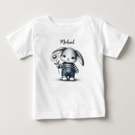 Whimsical Boy Bunny met naam (Voorkant)