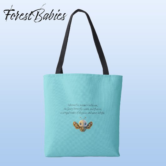 Whimsical Boy Butterfly Insect Kind Cartoon Graphi Tote Bag