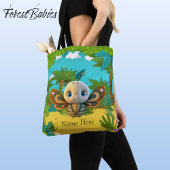 Whimsical Boy Butterfly Insect Kind Cartoon Graphi Tote Bag