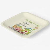 Whimsical Boy Frog Baby shower, gepersonaliseerd Papieren Bordje (Gebogen)