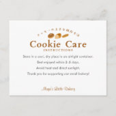 Whimsical Bread Bakery Cookie Care Instructions Bedankkaart (Voorkant)