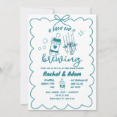 Whimsical Brewing Coffee Hand Drawn Baby shower Kaart (Voorkant)