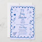 Whimsical Brewing Coffee Hand Drawn Baby shower Kaart (Voorkant)