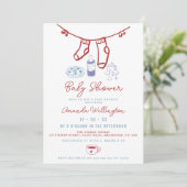 Whimsical Brewing Coffee Hand Drawn Baby shower Kaart (Staand voorkant)