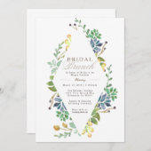 Whimsical Bridal Brunch | Uitnodigen Kaart (Voorkant / Achterkant)