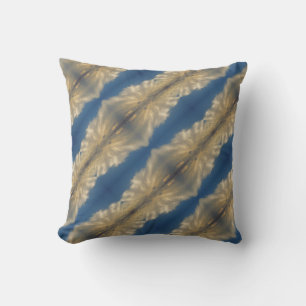 Whimsical Bright Blue White Stripe Vivid Abstract Kussen