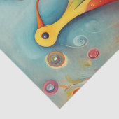 Whimsical Bright en Bold Long Been Bird Decoupage Tissuepapier (Detail)