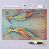 Whimsical Bright en Bold Long Been Bird Decoupage Tissuepapier (Craft)