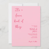 Whimsical Bright Pink bruiloft uitnodiging (Voorkant)