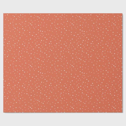 Whimsical Bright Red Snowfall Stippen Holiday Wrap Cadeaupapier (Vlak)