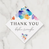 Whimsical Bright Wild Flower Wedding Favor Labels (Voorkant)