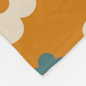 Whimsical Brown & Blue Floral Retro, vrolijk Fleece Deken (Hoek)