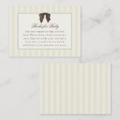 Whimsical Brown Bow Striped Books for Baby Informatiekaartje (Voorkant / Achterkant)