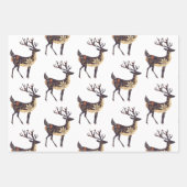 Whimsical Brown Deer Christmas Inpakpapier Vel (Voorkant 3)