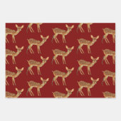 Whimsical Brown Deer Christmas Inpakpapier Vel (Voorkant 2)