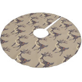 Whimsical Brown Deer Christmas Kerstboom Rok (Gekanteld)