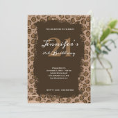 Whimsical Brown Leopard Grunge 21 ste verjaardag Kaart (Staand voorkant)