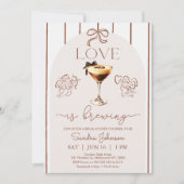 Whimsical Brown Love is het brouwen van Vrijgezell Kaart (Voorkant)