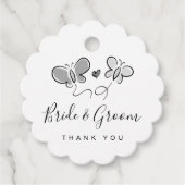 Whimsical bruiloft gunst labels met romantische te (Voorkant)