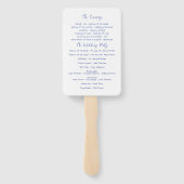 Whimsical Bruiloft programma fan Handwaaier (Achterkant)