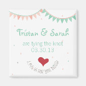 Whimsical Bruiloft Save De Datum Magneet (Voorkant)