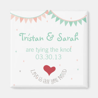 Whimsical Bruiloft Save De Datum Magneet