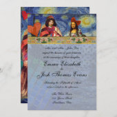 Whimsical bruiloft uitnodiging kleurrijk uniek (Voorkant / Achterkant)