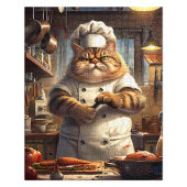 Whimsical Bruin Realistisch Kat Chef Kunstwerk Legpuzzel