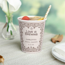Whimsical Bruine Liefde Broeit Bruiloft Bridal Sho