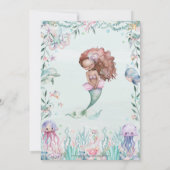 Whimsical Bruine Zeemeermin Onder het Zee Verjaard Kaart (Achterkant)