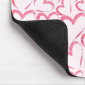 Whimsical Brushstroke Hearts Muismat (Hoek)