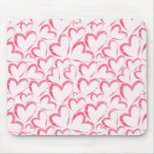 Whimsical Brushstroke Hearts Muismat (Voorkant)