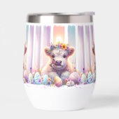 Whimsical Brushstroke Paas Koe Wijn Tumbler (Links)