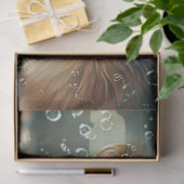 Whimsical Bubbly Kitten Decoupage Tissuepapier (Geschenk)