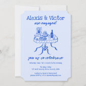 Whimsical Buffet DINNER Custom Engagement Party Kaart (Voorkant)