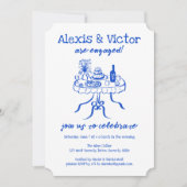 Whimsical Buffet DINNER Custom Engagement Party Kaart (Voorkant)