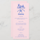 Whimsical Buffet Table Doodle Sketch Modern CUSTOM Menu (Voorkant / Achterkant)