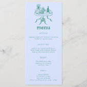 Whimsical Buffet Table Doodle Sketch Modern CUSTOM Menu (Voorkant)