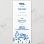 Whimsical Buffet Table Doodle Sketch Modern CUSTOM Menu (Voorkant)