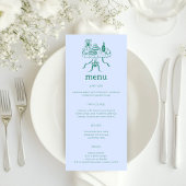 Whimsical Buffet Table Doodle Sketch Modern CUSTOM Menu