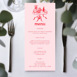 Whimsical Buffet Table Doodle Sketch Modern CUSTOM Menu