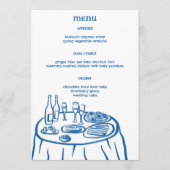 Whimsical Buffet Table Doodle Sketch Modern CUSTOM Menu (Voorkant)