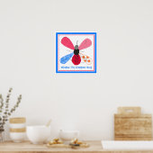 Whimsical Bug Collage Art van 4 jaar oud Nathaniel Poster (Keuken)