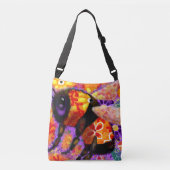 Whimsical Bumble Bee Abstracte kunst Bloemen Sinaa Crossbody Tas (Voorkant)